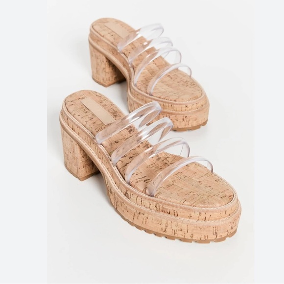 NWOB CULT GAIA Sev Clear Four-Band Platform Sandals - Picture 4 of 17